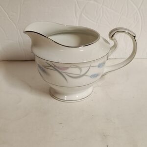Vintage Valmont China Creamer Royal Wheat Gray Blue 5 1/2"